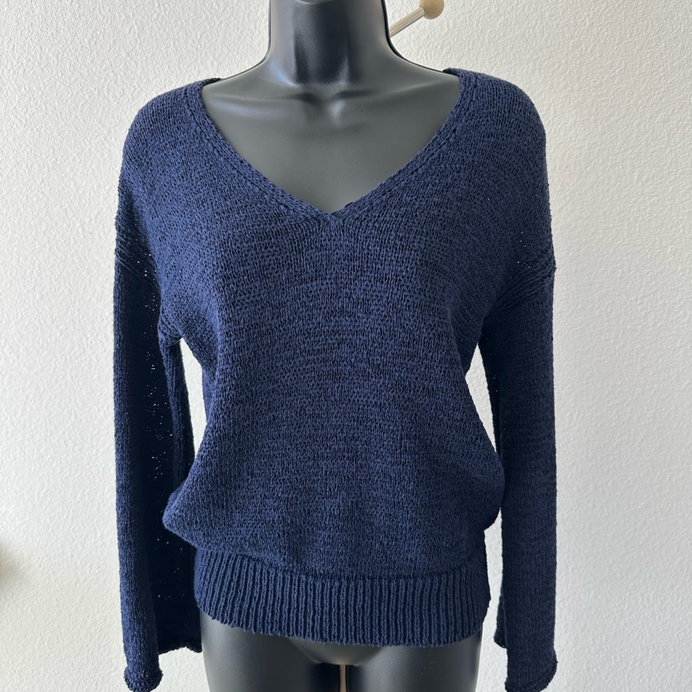 J.Crew Women's Navy Knit Sweater -S